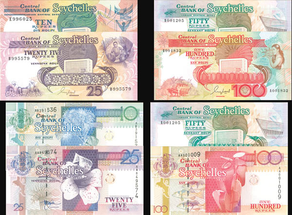 Seychelles Collection of 8 Notes